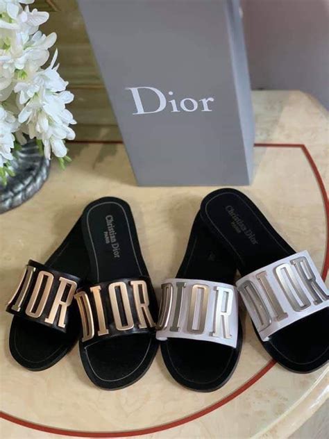 dior flippers|Dior ladies sandals.